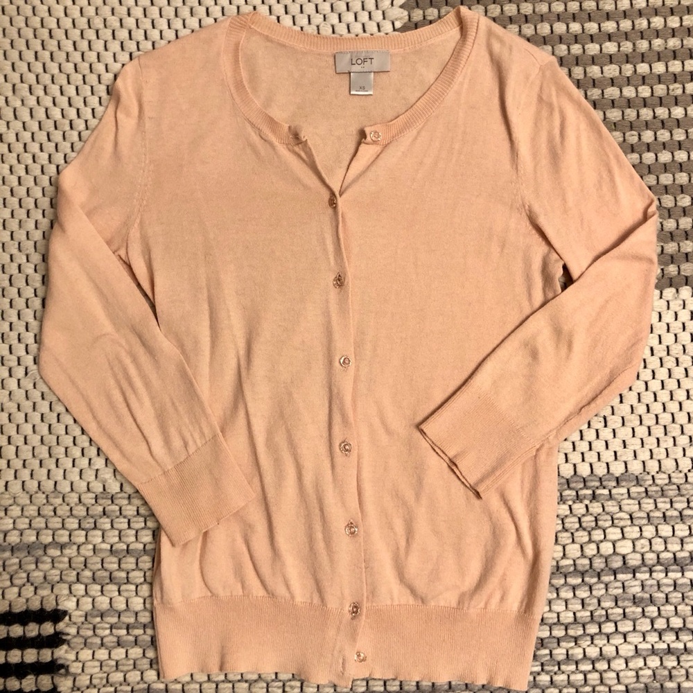 LOFT Light Pink Cardigan